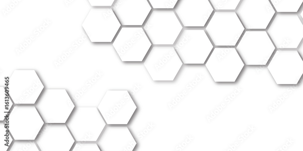 Hexagon concept design abstract technology background vector grey ...