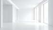 © ชลธิชา สว่างวงค์ - Empty white room interior with minimalist design, ideal for virtual staging and architectural visualization
