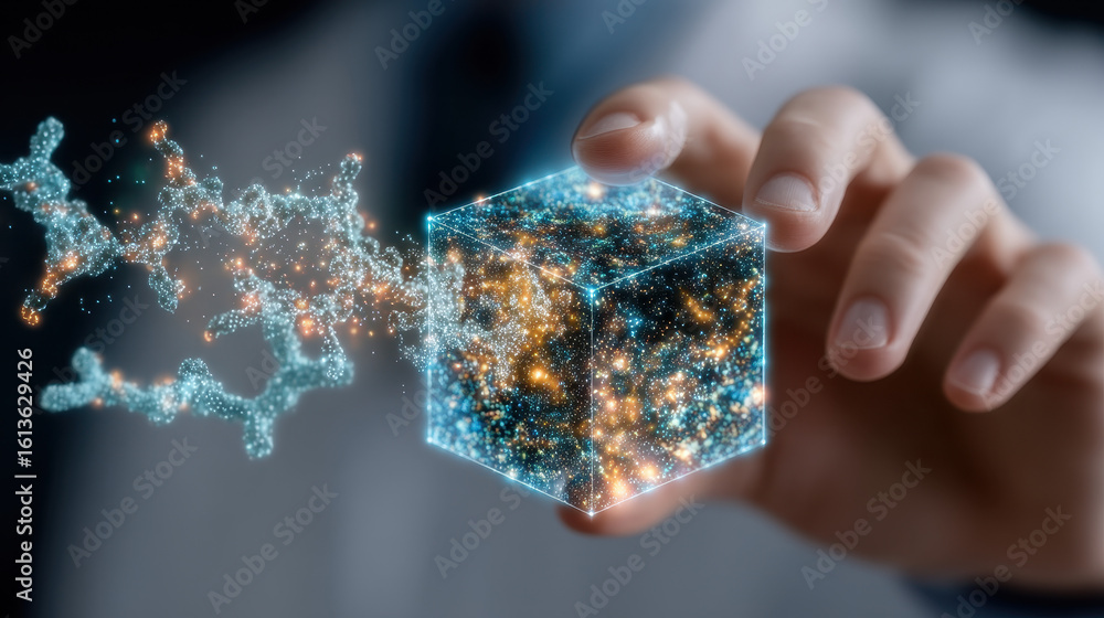 High-tech scientist utilizes augmented reality to modify molecular ...
