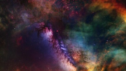 Wall Mural - Mystical Nebula Clouds in Deep Space