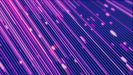Wall Mural - diagonal magenta and purple glowing light streams creating a high-speed visual effect across a dark 
