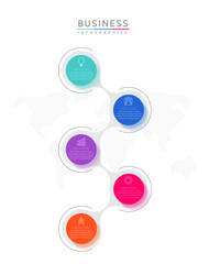 Wall Mural - vector business presentation connecting steps infographic template