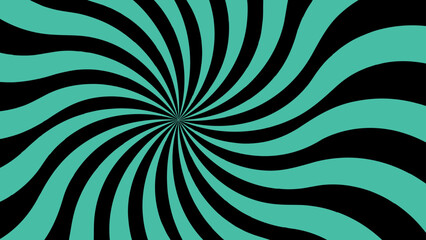 Canvas Print - abstract bold radial burst design with teal and black triangular rays. starburst or explosion-like o