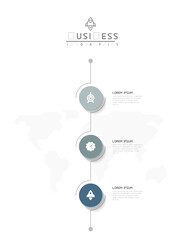 Wall Mural - vector business presentation connecting steps infographic template