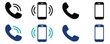 © najwa - Phone icon set. Call and notification symbols in flat style. Mobile and cell phone vector collection for web and app design.