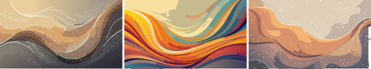 Wall Mural - stylish abstract vector art with modern organic curves and shapes, creating a dynamic background for