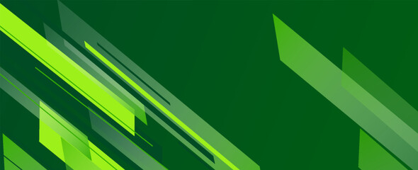Wall Mural - green futuristic geometric abstract background with diagonal lines