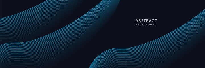 dynamic and abstract digital design with flowing blue waveforms against a dark background,smooth, curving lines and dotted patterns.vector illustration,website