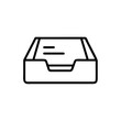 © Avijit - Outline icon an inbox tray with three horizontal lines mail document