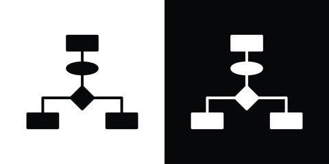 Flowchart icon. graphic design vector symbols pack