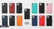 © asolaja - An array of colorful phone cases are displayed, set against a pristine white backdrop, eye-catching.