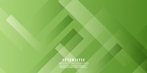 Wall Mural - futuristic green backdrop with overlapping squares and gradient tones, perfect for digital projects 