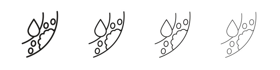 Cholesterol icon vector illustration, line design icon. Editable strokes.