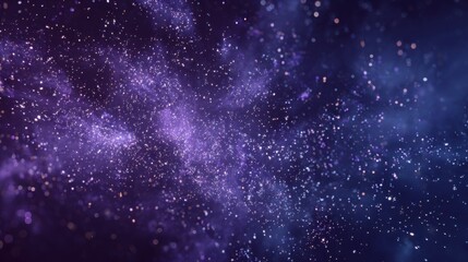 Wall Mural - Cosmic space scene featuring a vast expanse of stars and galaxies, with vibrant purple and blue hues creating a mesmerizing celestial atmosphere for exploration and inspiration