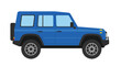 © msunny93 - Blue Off Road Vehicle Illustration with Spare Tire on the Back