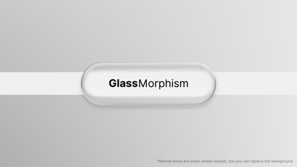 Wall Mural - liquid glass morphism vector design with glassmorphism text. ui element for modern web and app inter
