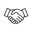 © Svetlana - icon Handshake symbol illustrating partnership and agreement in business  on transparent background