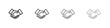 © Vipul - Shake hands icon set, Illustration, Black
