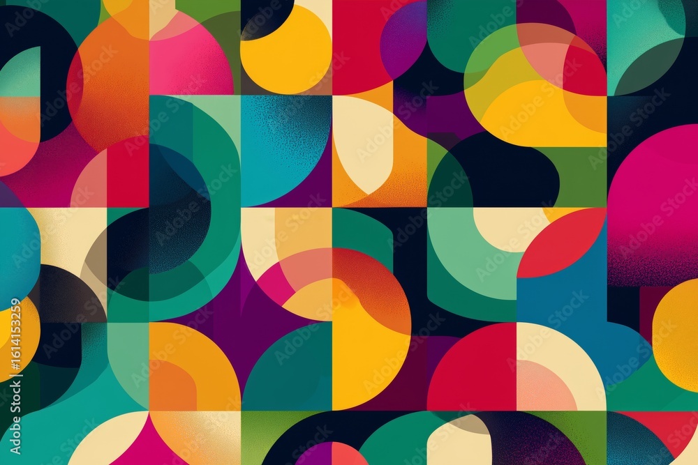 Vibrant abstract geometric pattern background suitable for back to ...