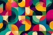 © Kristina - Vibrant abstract geometric pattern background suitable for back to school themes featuring colorful shapes and designs