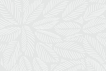 Wall Mural - Nature green leaves drawing background .Vector illustration
