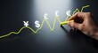 © mazzid - Currency graph hand drawing financial growth concept