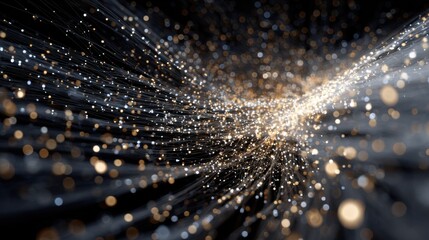 Wall Mural - abstract background showcasing a mesmerizing flow of shimmering particles. creating a dazzling light