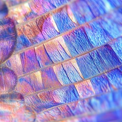 Wall Mural - Beautiful Iridescent Texture in Macro Detail of Colorful Surface