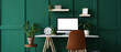 © Pixel-Shot - Interior of office with workplace, shelves and houseplants