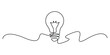 © aminul788 - Light bulb continuous one line drawing. Single line art style light bulb. Doodle vector illustration