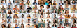 © Prostock-studio - A vibrant collage featuring diverse, multiracial faces of happy people enjoying life. Each portrait showcases unique expressions and personalities, capturing the essence of community and joy.