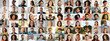 © Prostock-studio - A vibrant collection of portraits showcases a diverse group of people smiling and expressing joy. Each individual represents various cultures and backgrounds, creating a tapestry of happiness.