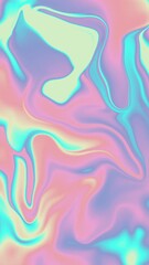 Wall Mural - Abstract Pastel Chromatic Iridescent Marble Background Loop