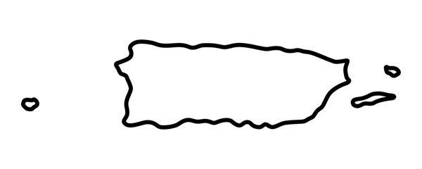 Wall Mural - Puerto Rico map outline