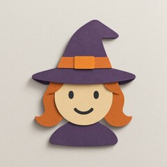 Wall Mural - whimsical witch paper cutout illustration.