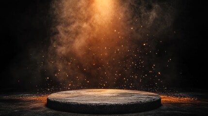 Wall Mural - mysterious glowing platform atmosphere