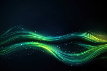 Wall Mural - abstract green light streaks background abstract glowing.