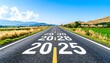 © Makin - Road stretching into the future, marked with years
