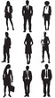 © Fouzia - silhouettes of people working group of standing business people vector