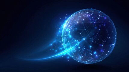 Glowing sphere with network
