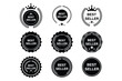 © ROKETonline - set of best seller icon, label, sale, sticker, stamp badge, vector. set of premium quality guarantee labels.