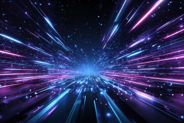 Wall Mural - colorful abstract representation of infinity and space speed motion exploring the depths of cosmic b