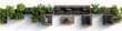 © Gelas - Overhead view of outdoor furniture with greenery