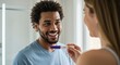 © SSTC AI Photo&Video - Joyful expectation couple celebrates pregnancy test results home bathroom photography bright indoor space close-up love and future