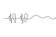 © Habiza19721 - Heart beat pulse continuous one line drawing heart beat outline vector design