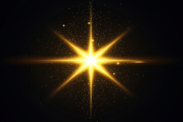 Canvas Print - gold light effect night background outdoors.