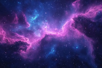 Wall Mural - vibrant neons illuminate the depths of a cosmic nebula with stunning shapes and colors, triangle neo