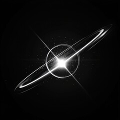 Wall Mural - circle symbol streaking flare light space.