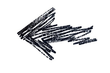 Wall Mural - arrow shape scribble hand-drawn drawing black.