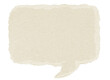 © POSMGUYS - Brown paper bubble. Blank brown cut out cardboard paper speech bubble. Png transparency